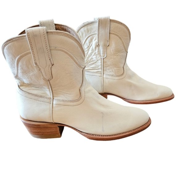 Tecovas Women's The Penny Western Cowboy Leather Boots Bone (lvory) Size 9.5 - Picture 5 of 16